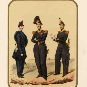 POSTER STAMPA BATTAGLIONE TIRAGLIATORI IN TENUTA DI MARCIA COMANDANTE ZEZON