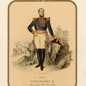 POSTER STAMPA FERDINANDO II RE COMANDANTE ESERCITO NAPOLITANO ZEZON