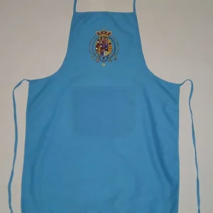 Grembiule azzurro stemma Regno delle due Sicilie multicolore in alta definizione cotone 100%