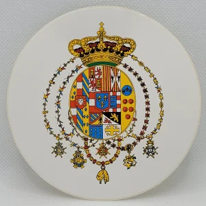 COPPIA ADESIVI REGNO DELLE DUE SICILIE SENZA SCRITTA 10X10 CM SFONDO BIANCO ADESIVO