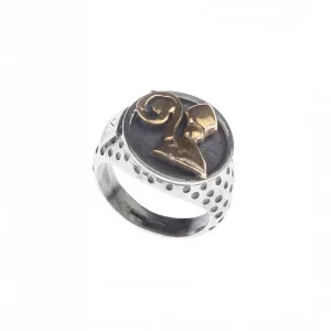 Anello Terra Mia San Gennaro in Argento 925 e Brone Giallo interamente lavorati a mano