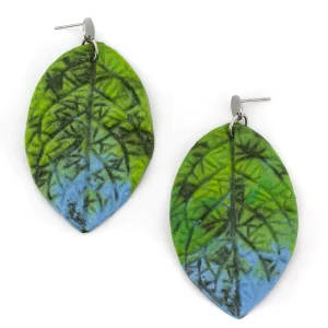 Orecchini amazzonia verde e azzurro