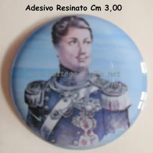 3 ADESIVI RESINATI DA 3 CM FERDINANDO II DI BORBONE ADESIVO