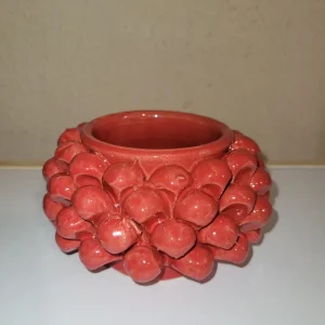 Portapenne Pigna Ceramica Siciliana Rossa – Agrigento Portapenna