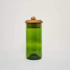 Barattolo Karafuu vetro verde scuro 16cm
