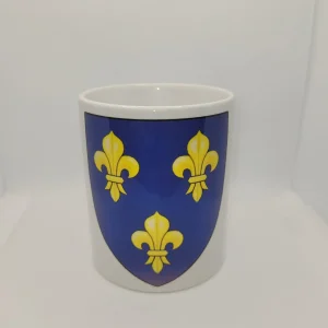 TAZZA BIANCA CON STEMMA 3 GIGLI