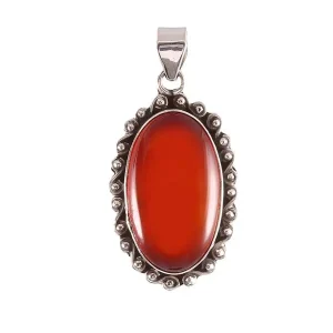 Ciondolo in Argento Sterling 925 con Corniola 4,5 cm – Attar
