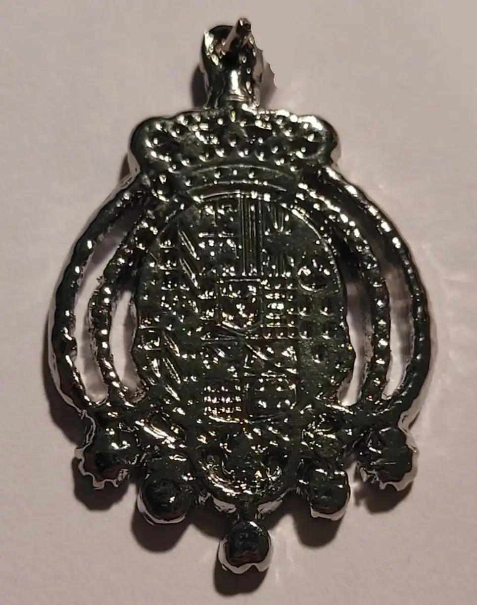 Collana donna 9 curnicielli napoletani e stemma Regno delle due Sicilie in Nichel - immagine 3