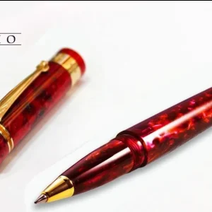 PENNA ROLLER STEMMA REGNO DUE SICILIE PLACCATO ORO
