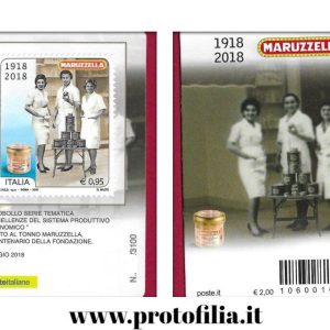 TESSERA FILATELICA ITALIA 2018 nuova ” TONNO MARUZZELLA ” €4,00