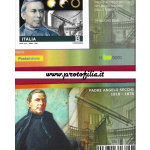TESSERA FILATELICA ITALIA 2018 nuova ” PADRE ANGELO SECCHI ” €4,00