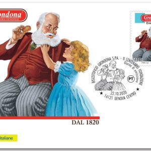 CARTOLINA FILATELICA ITALIA 2020 NUOVA ” BISCOTTIFICIO GRONDONA” €3.50