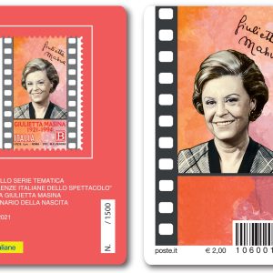 TESSERA FILATELICA ITALIA 2021 nuova ” GIULIETTA MASINA ” € 4,00