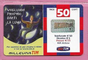 SCHEDE TELEFONICHE – RICARICARD TIM – Serie MILLEUNATIM € 50.00 n. MUT50-P  Scad. Giu. 2004 usata € 0.99