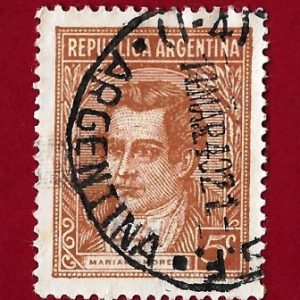 Francobollo ARGENTINA 1935 YT 368 ” personaggi argentini famosi ” usato € 0,20