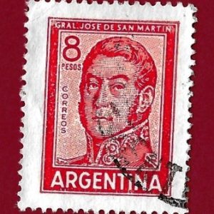 FRANCOBOLLO ARGENTINA 1959 YT 705 usato “Generale Jose De San Martin” €0.20