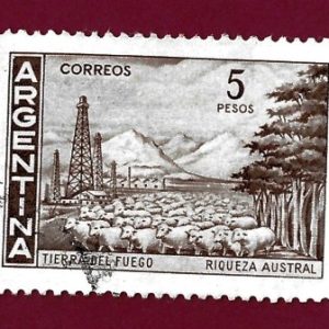 FRANCOBOLLO ARGENTINA 1969 YT 834 usato  “paesaggi ” €0,20