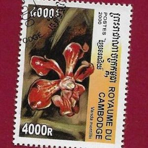 Francobollo CAMBOGIA 2000 YT 1782Z ” orchidea ” €0,20
