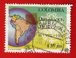 COLOMBIA 1967 yt PA 467 Used spotted  € 0.05