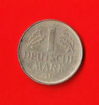 GERMANIA FEDERALE – BRD FEDERAL REPUBLIC 1971  1 Marco  Km110 Circulated € 4.50