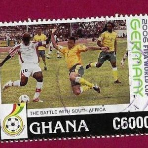 FRANCOBOLLO GHANA  2006 YT 3159 “Mondiale di Calcio Germania 2006” usato €1.20