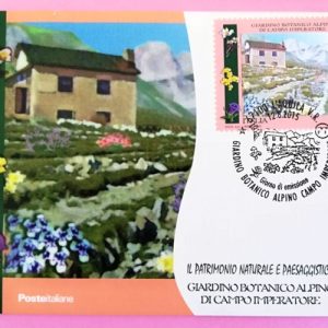 CARTOLINA FILATELICA ITALIA 2015 NUOVA ” GIARDINO ALPINO di CAMPO IMPERATORE ” € 3.00