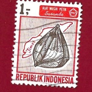 Francobollo INDONESIA 1967 YT 499 MNH ” Strumenti musicali ” € 0,20
