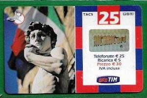 SCHEDE TELEFONICHE – RICARICARD TIM – Serie Italia € 25.00 n. SMD-O Scad. Mag.2004 usata € 0.79