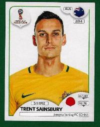 FIGURINE PANINI ORIGINALE Campionato del Mondo RUSSIA 2018 AUSTRALIA T. Sainsbury n.219 €0.35
