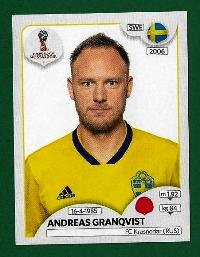 FIGURINE PANINI ORIGINALE Campionato del Mondo RUSSIA 2018 SVEZIA A. Granqvist N.477  €0.35