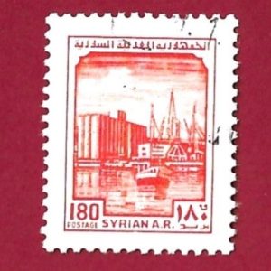 FRANCOBOLLO SIRIA 1982 YT 655 usato  “Mothers’ Day, Olive, Port, President ”  €0,20