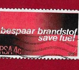 FRANCOBOLLO SUD AFRICA 1979 YT 459 ” conservazione del carburante ” € 0.20 Usato