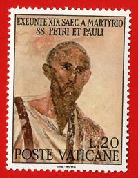 VATICANO – VATICAN CITY 1967 YT 467 MNH   “19° Centenario del martirio dei Santi Pietro e Paolo ” € 0.10